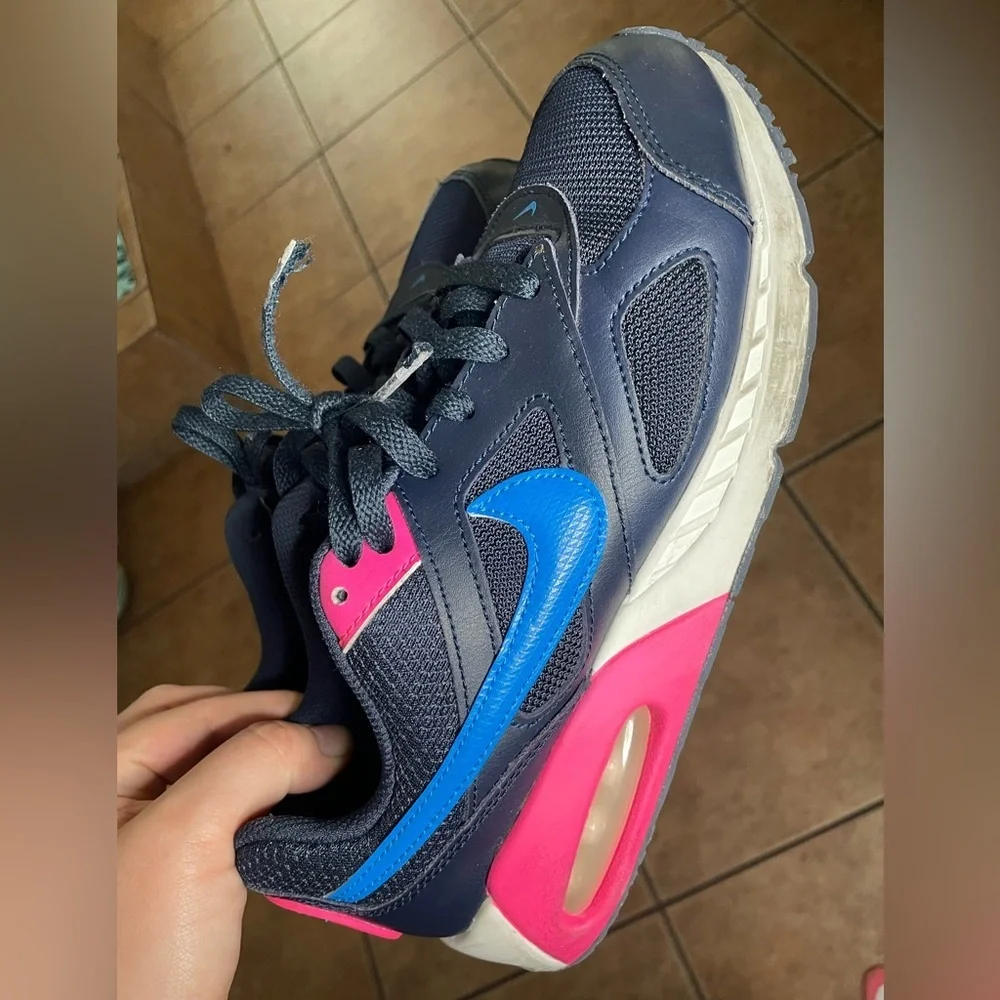 Nike Dark Blue Sneakers with Pink and Blue Accents